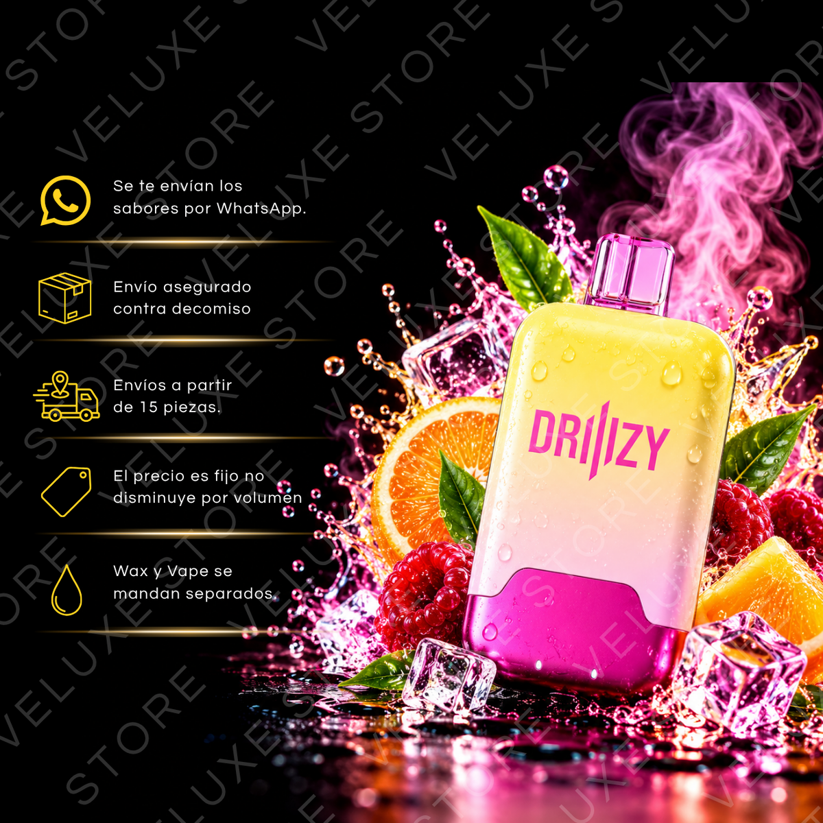 Driiizy Dual Tank -  15,000 puffs (Con seguro)