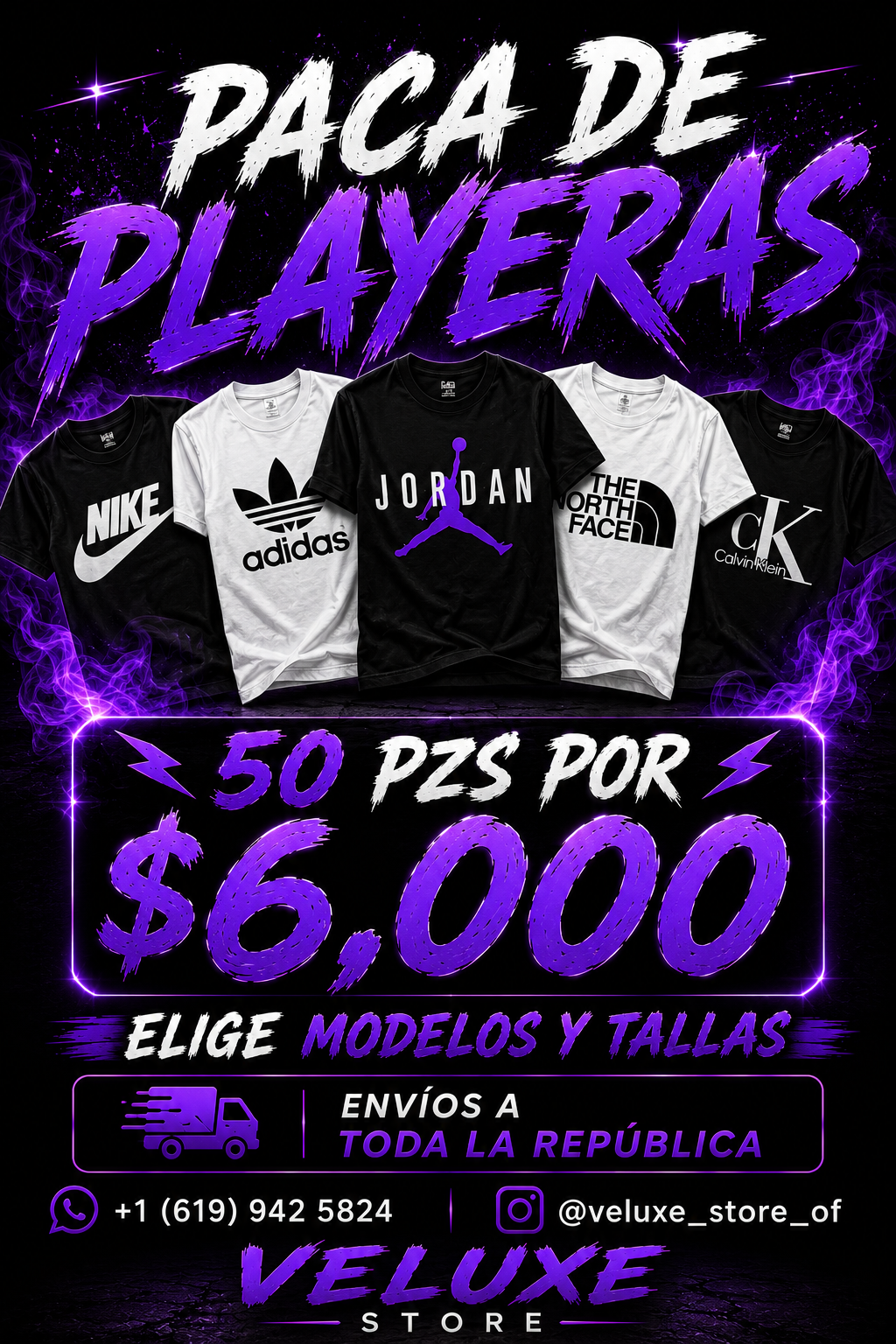 Paca de playeras surtida