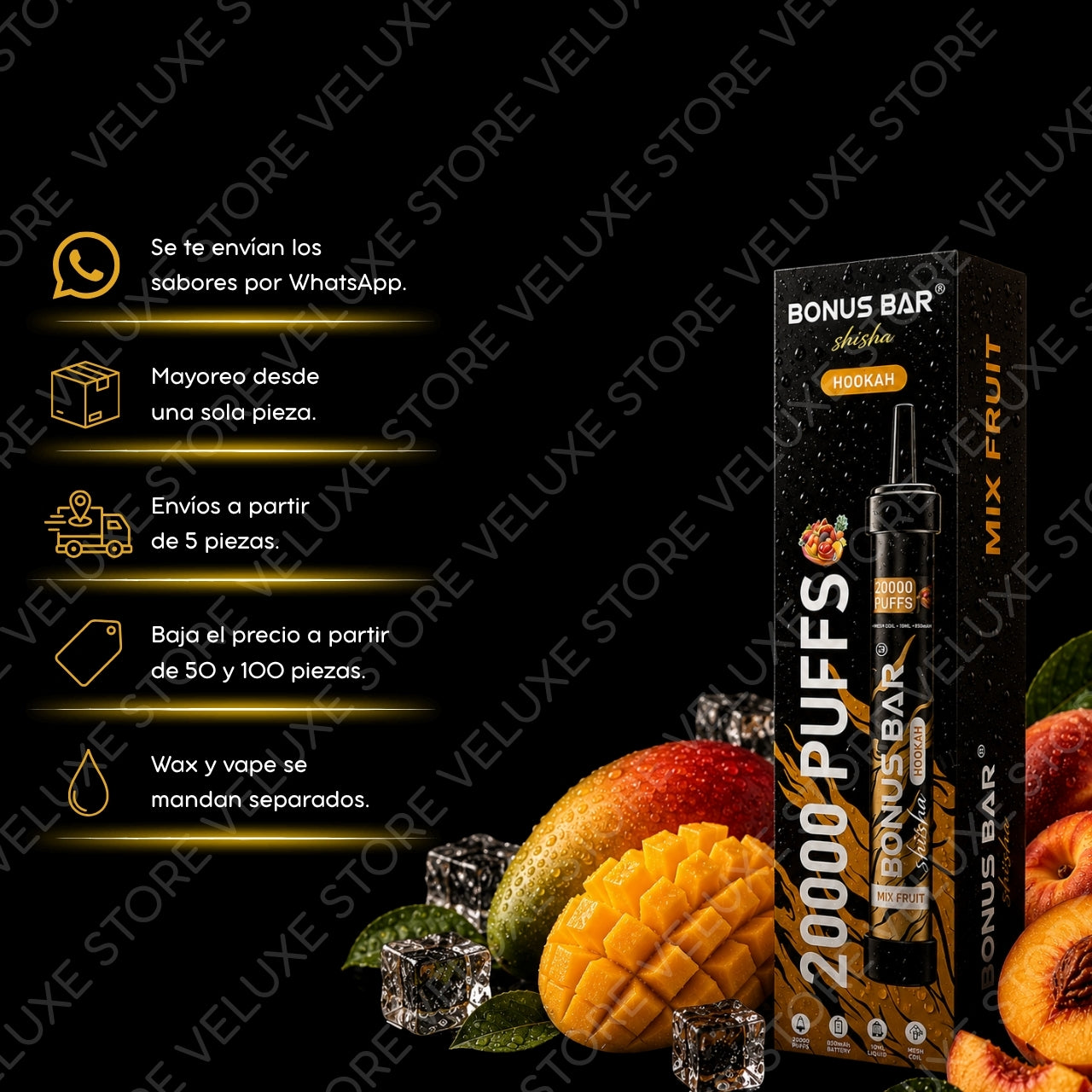 Bonus Bar Shisha - 20,000 puffs.
