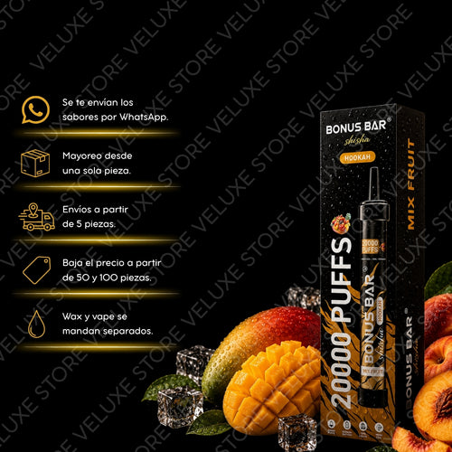 Bonus Bar Shisha - 20,000 puffs.