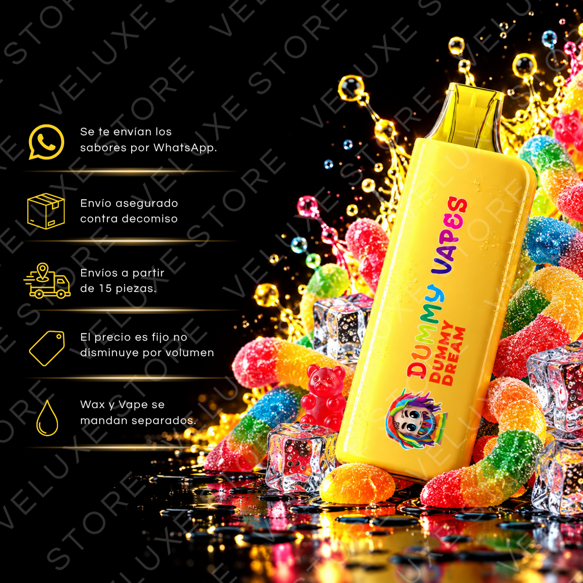 Dummy Vape - 8,000 puffs (Con Seguro)