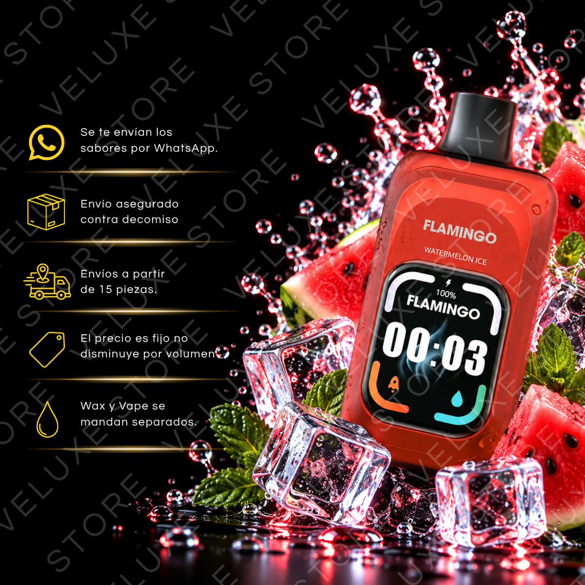 Flamingo -  30,000 puffs (Con seguro)