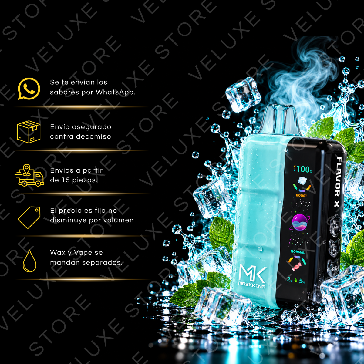 Maskking Flavor X -  50,000 puffs (Con seguro)